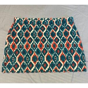 Jones Of NY Scallop Hem Skirt Skort Women Geometric Pull On Stretch XL